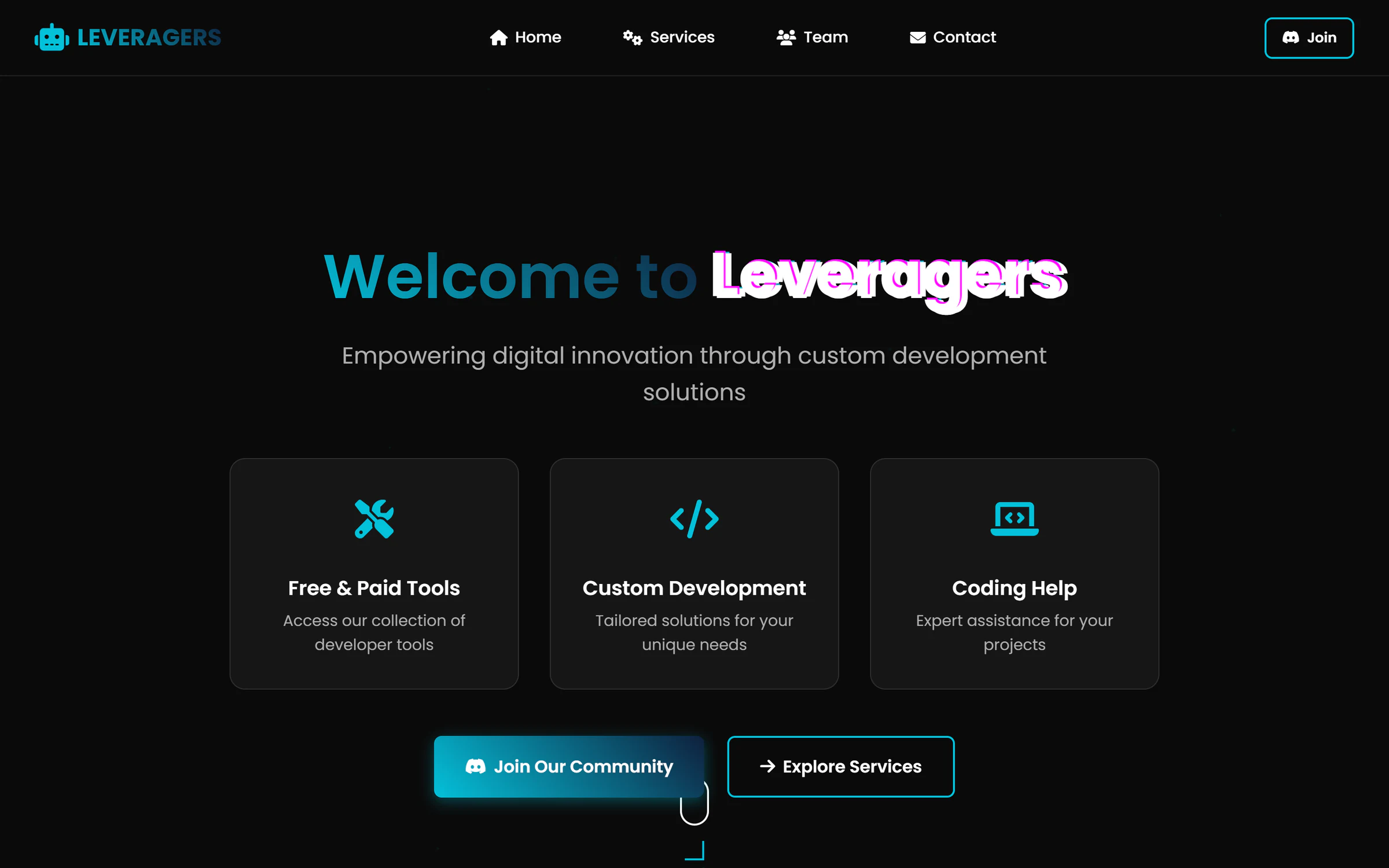Screenshot of Leveragers